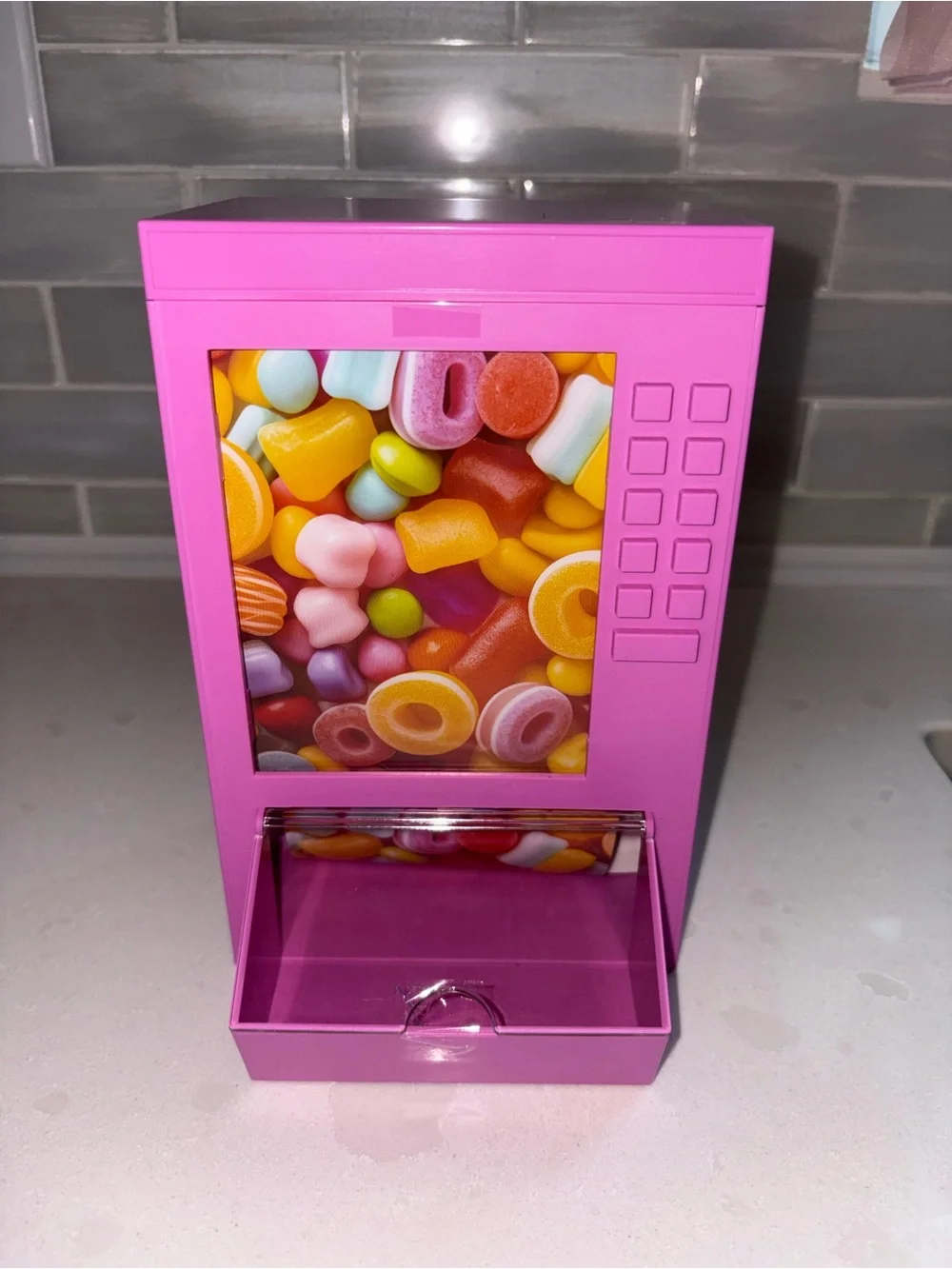 Target Bullseye Playground Desktop Pink Vending Machine Storage Box Dispenser